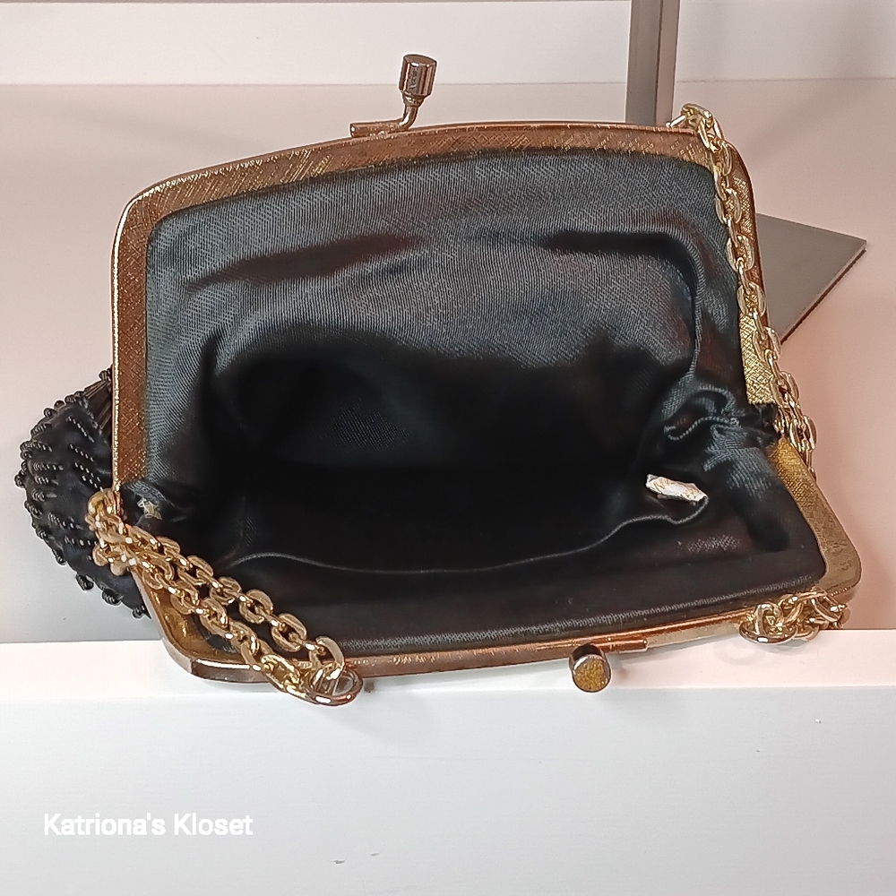 Vintage Beaded Crossbody Shoulder Bag Made in Hong Kong - Picture 4 of 9